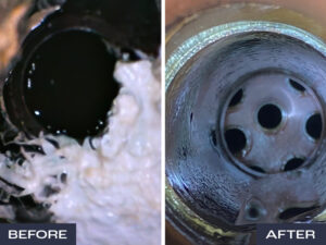 Heat exchanger tube before and after nanobubble generator